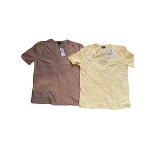 2 Express NWT XS V Neck Shirts one yellow and one beige